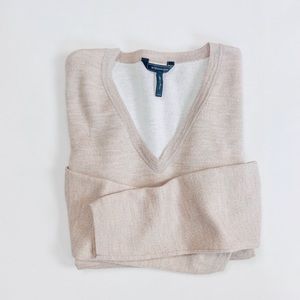 BCBGMaxAzria V Neck Wool/Cotton Sweater